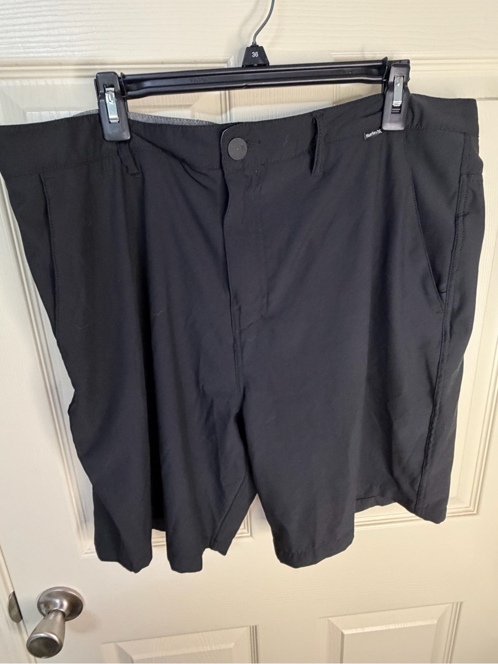 Hurley Black Flat Front Performance Shorts